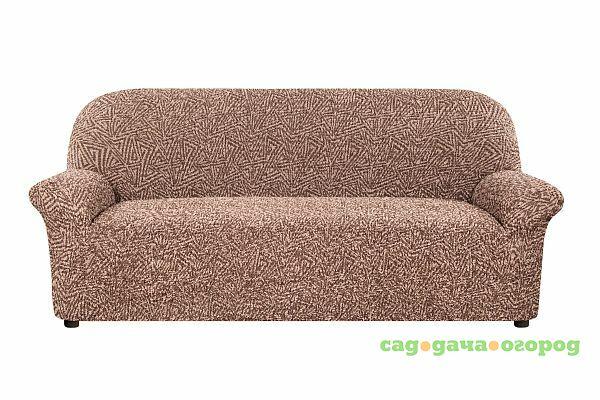 Фото Чехол на 3-х местный диван Виста Меандр коричневый Еврочехол