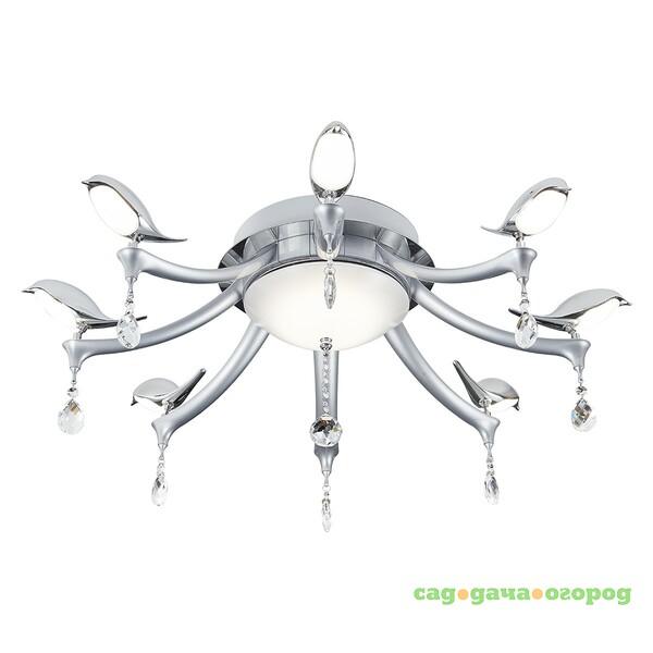 Фото Потолочная люстра ID Lamp Uccelli 385/8PF-LEDSilver