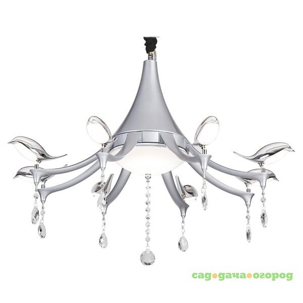 Фото Подвесная люстра ID Lamp Uccelli 385/8-LEDSilver