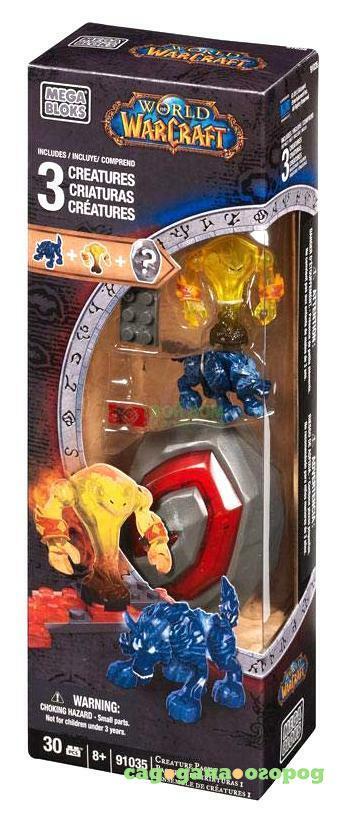 Фото Конструктор Mega Bloks World of Warcraft 3 фигурки в каменном сердце (зеленый) 91035 (91035)