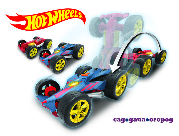 Фото Машинка Hot Wheels на батарейках. свет+звук электромех. 20 см