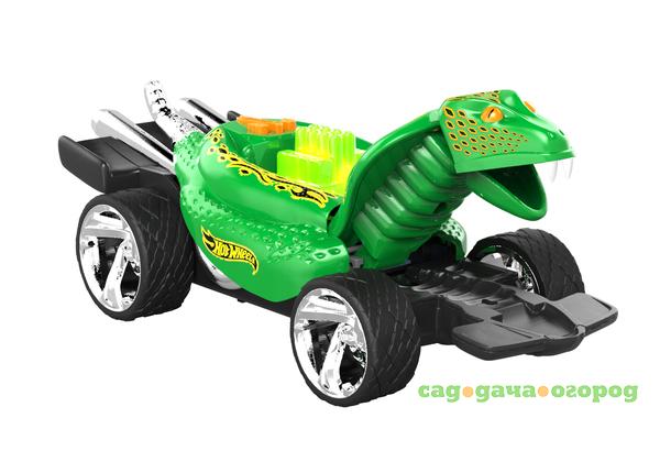 Фото Машинка Hot Wheels на батарейках. свет+звук электромех. питон зелёный 23 см