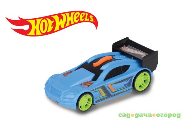 Фото Машинка Hot Wheels на батарейках свет+звук голубая 13 см