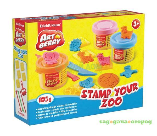 Фото Набор для творчества Erich Krause Stamp Your Zoo пластилин на раст основе