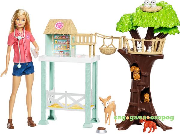 Фото Кукла Mattel Набор Barbie Спасатель животных 29 см