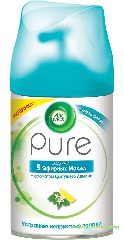 Фото Сменный баллон для автоматического освежителя воздуха Air Wick Pure Цветущий Лимон 250 мл