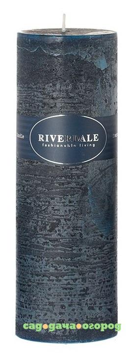 Фото Свеча 7.5х23см Riverdale pillar midnight blue
