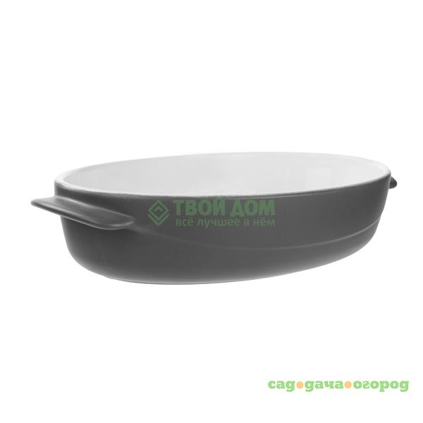 Фото Форма для запекания Pyrex Wave Ceramic grey Овальная 25х17 см (C302B04/5044)