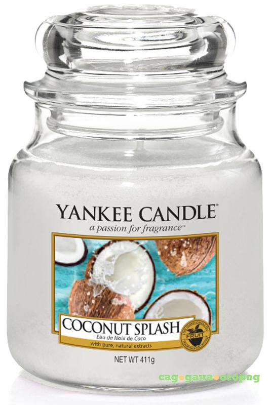 Фото Ароматическая свеча Yankee candle средняя Кокосовый всплеск 411 г