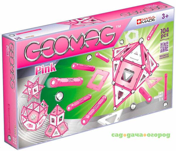 Фото Конструктор магнитный Geomag Glow 344 Pink