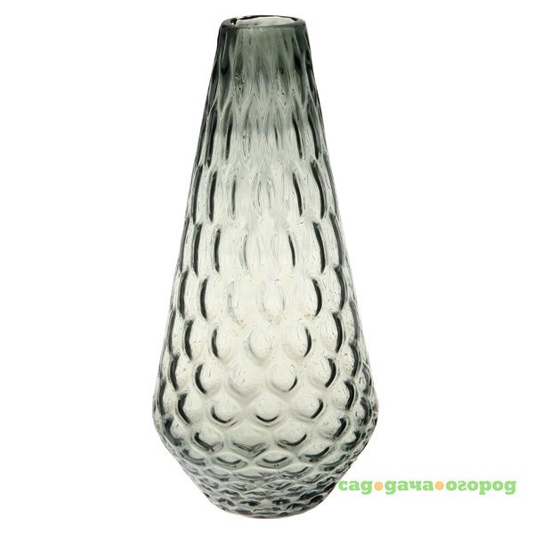 Фото Ваза Hakbijl glass vase 45.5см сине-серая