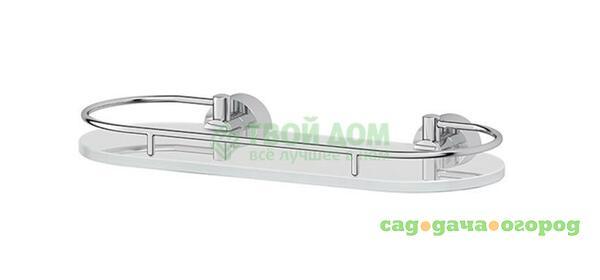 Фото Полка с держателями 30 cm (матовое стекло; хром) FBS NOS 013