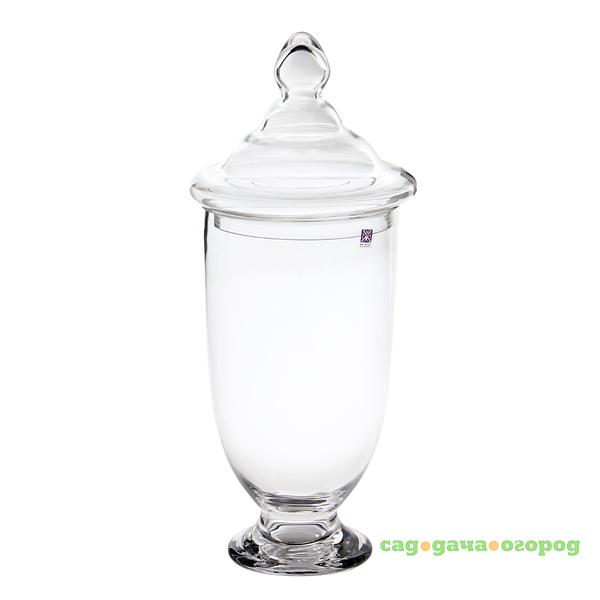 Фото Ваза стеклянная с крышкой Bx glass 50 см