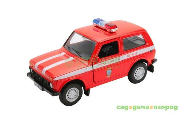 Фото Легковой автомобиль Welly Автомобиль Lada 4x4 Пожарная охрана 1:34-39 (42386FS)