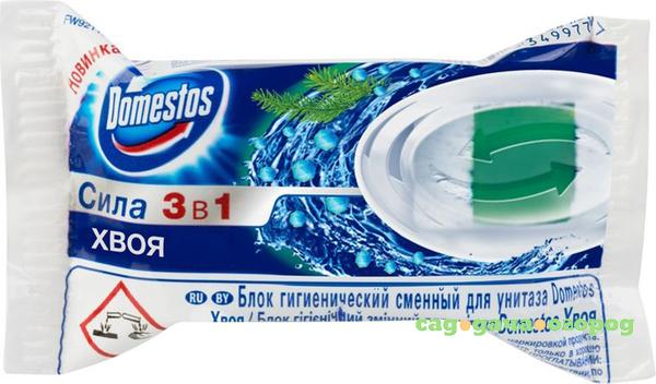 Фото Запасной блок для унитаза Domestos Хвоя 3в1 40г