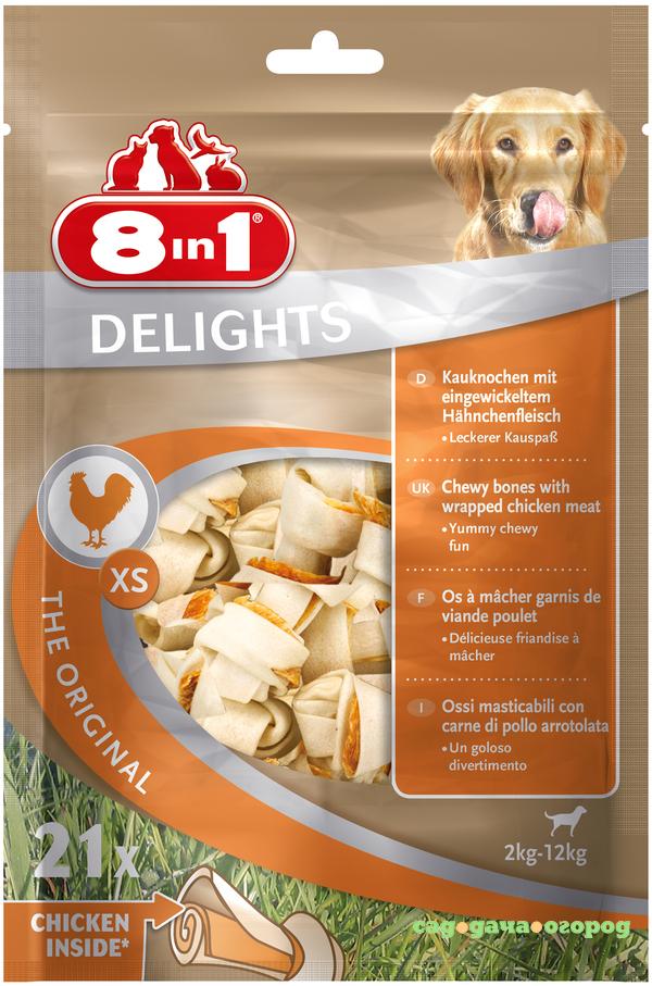 Фото Лакомство 8 IN 1 Delights Косточки для мелких пород XS 7,5см