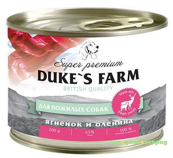 Фото Корм для собак Duke's Farm ягненок, оленина, рис, шпинат 200 г
