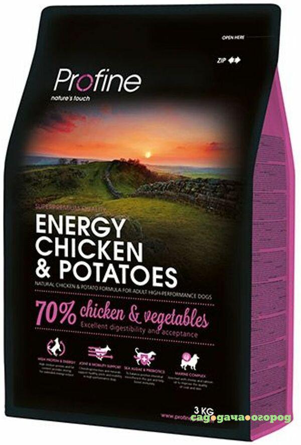 Фото Корм для собак Profine Energy с повышенной активностью, курица, картофель, 3 кг