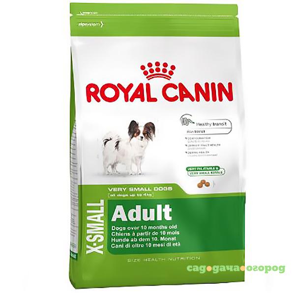 Фото Корм для собак Royal Canin Size X-Small Adult для миниатюрных пород от 10 месяцев до 8 лет, птица 1,5 кг