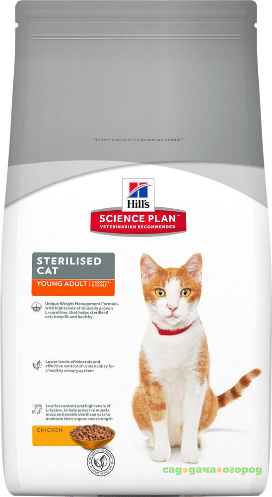 Фото Корм для кошек Hill's Science Plan Feline Sterilised Cat Young Adult с курицей 1,5кг