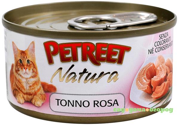 Фото Корм для кошек PETREET Кусочки розового тунца 70г