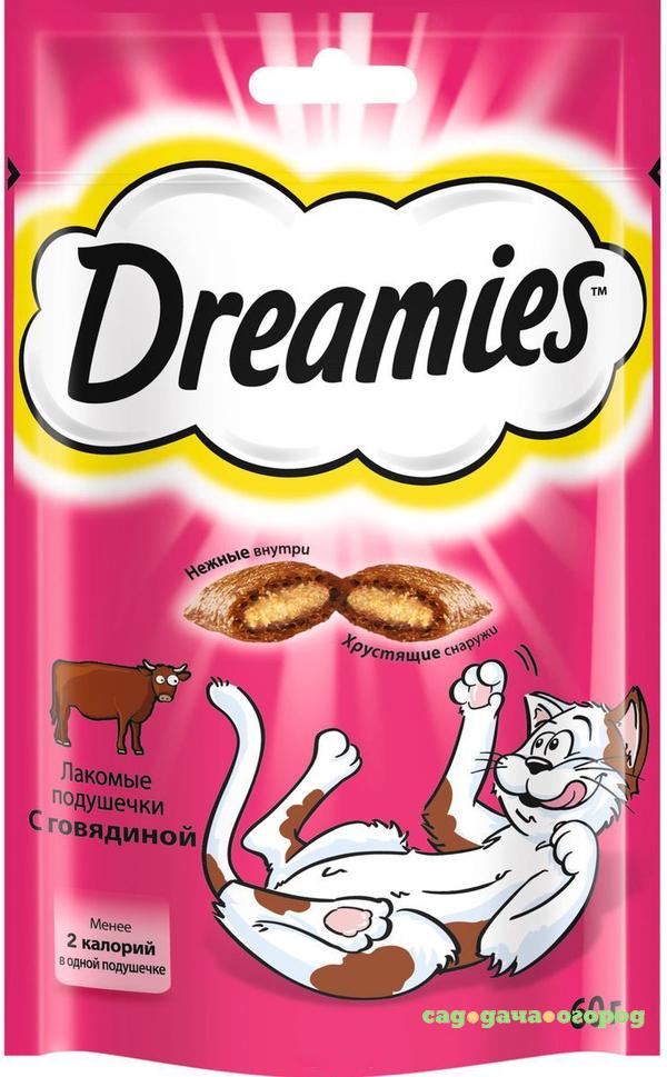 Фото Лакомство DREAMIES Лакомые подушечки с говядиной 60г