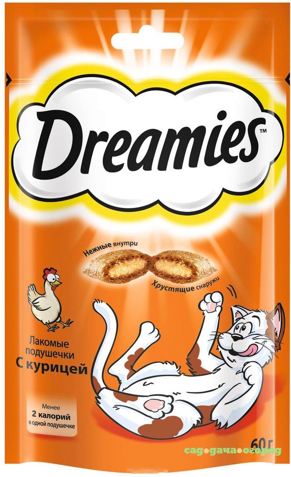 Фото Лакомство DREAMIES Лакомые подушечки с курицей 60г