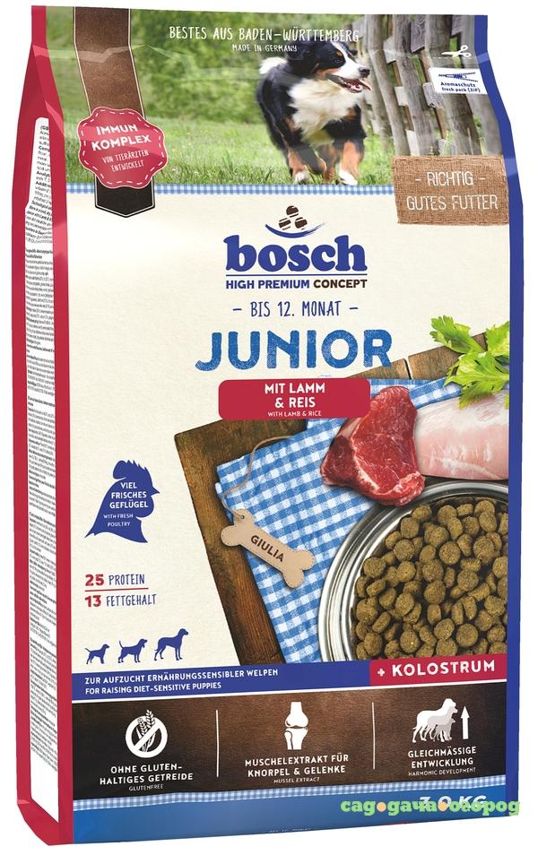 Фото Корм для щенков Bosch Junior ягненок и рис, 3 кг