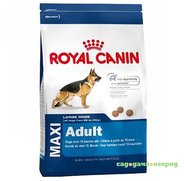 Фото Корм для собак Royal Canin Size Maxi Adult для крупных пород от 15 месяцев до 5 лет, птица 4 кг