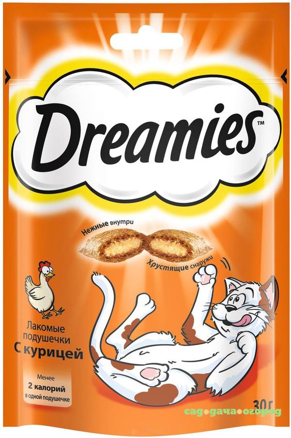 Фото Лакомство DREAMIES Лакомые подушечки с курицей 30г