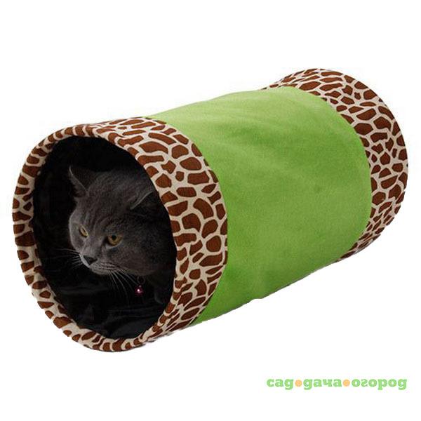 Фото Тоннель для кошек MAJOR Colour шуршащий зеленый 25х50 см