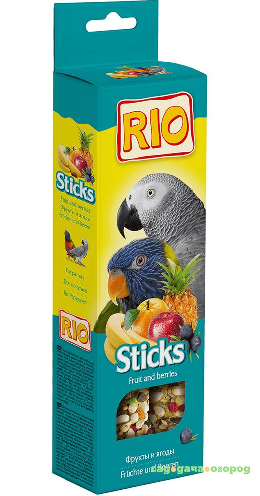 Фото Лакомство RIO Sticks для попугаев с фруктами и ягодами 150 г