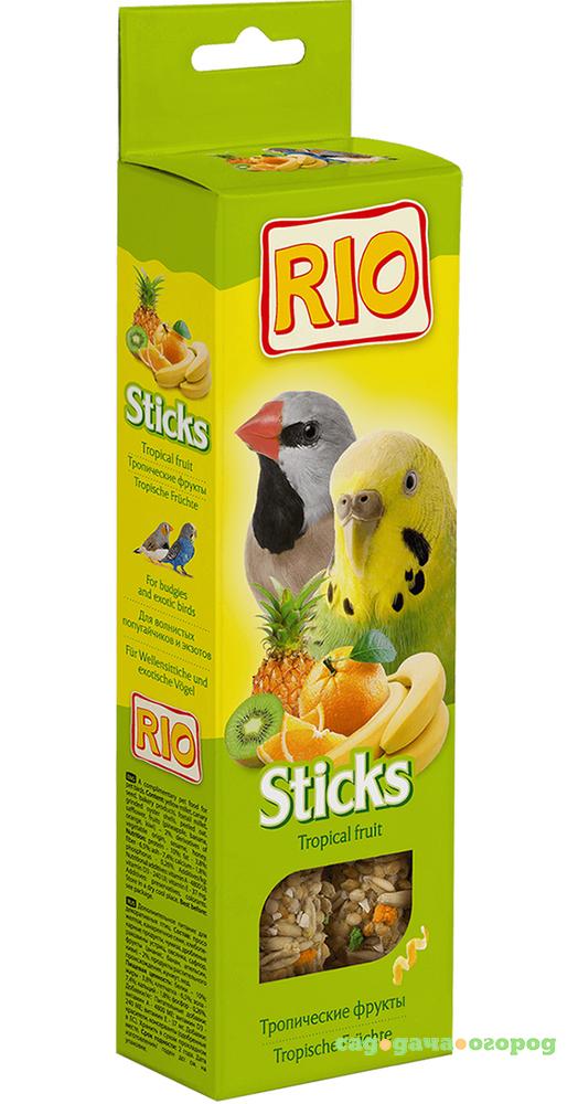 Фото Лакомство RIO Sticks для волнистых попугаев и экзотов с тропическими фруктами 80 г