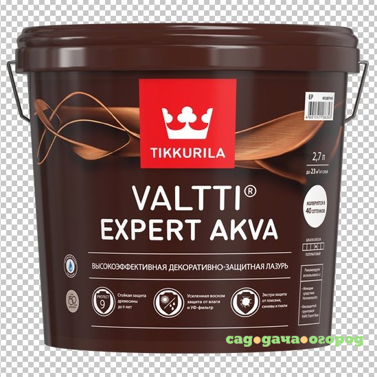 Фото Антисептик Tikkurila Valtti Expert Akva  бесцветный 2.7л