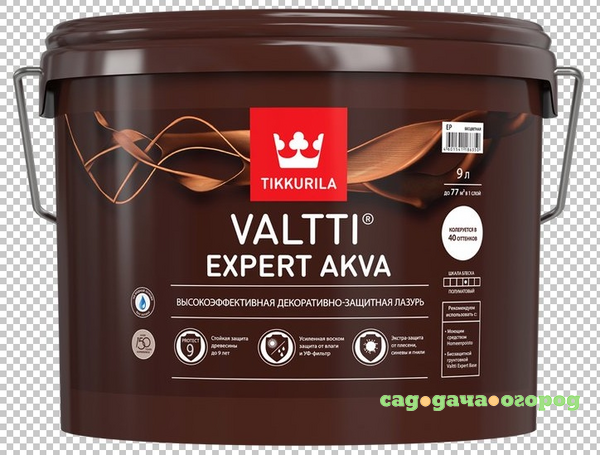 Фото Антисептик Tikkurila Valtti Expert Akva орегон 9 л