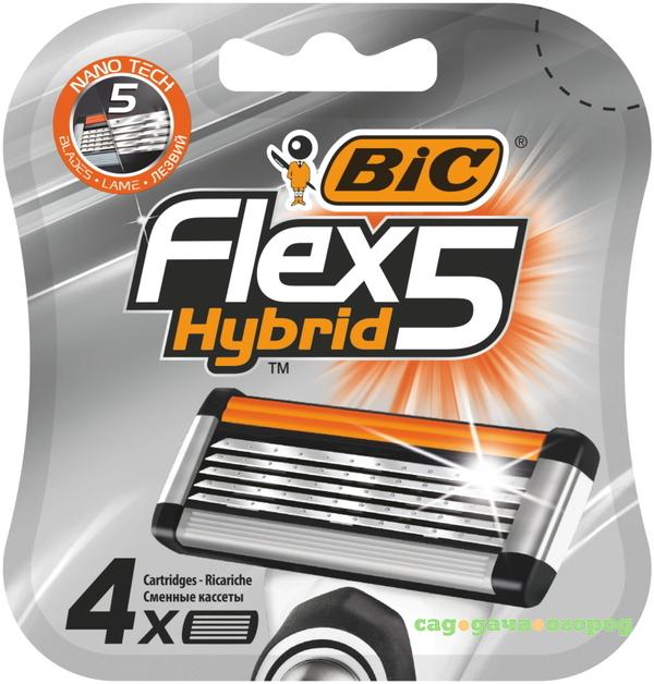 Фото Сменные кассеты для бритья BIC Flex Hybrid 5 4 шт