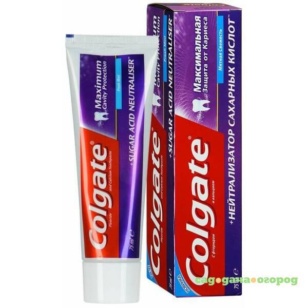 Фото Зубная паста Colgate Максимальная защита и нейтрализатор сахарной кислоты 75 мл