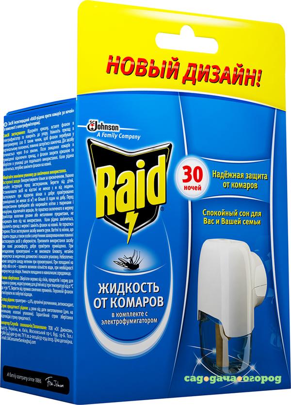 Фото Электрофумигатор Raid от комаров + жидкость 30 ночей