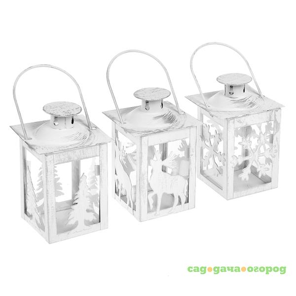 Фото Фонари декоративные 3шт 8х8х11см Decor pap