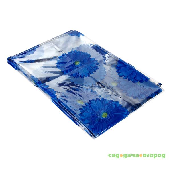 Фото Скатерть Gemitex кристал blue flowers 140x140