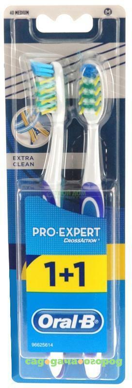 Фото Зубная щетка средняя Oral-B ProExpert «Экстра чистка» + 1 шт 40 средняя (ORL-81463750)