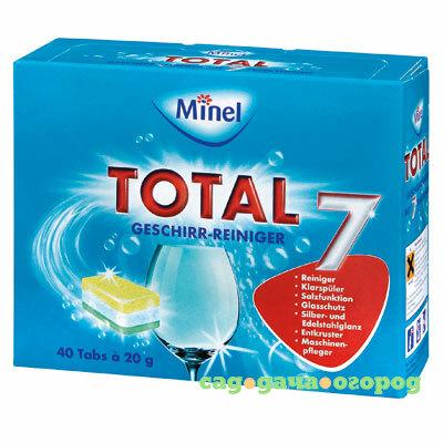 Фото Таблетки Minel Total 7в1 для посудомоечных машин 40 шт