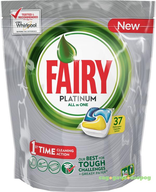 Фото Капсулы для посудомоечной машины Fairy Platinum All in One Лимон 37 шт