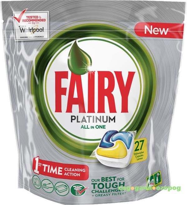 Фото Капсулы для посудомоечной машины Fairy Platinum All in One Лимон 27 шт