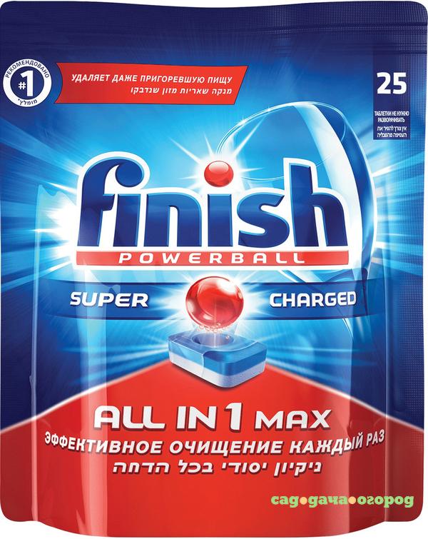 Фото Таблетки для посудомоечной машины Finish Powerball All in 1 Max 25 шт