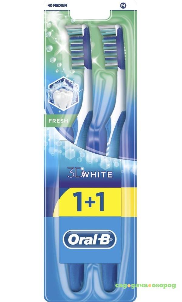 Фото Набор зубных щеток Oral-B 1+1 3D White Свежесть