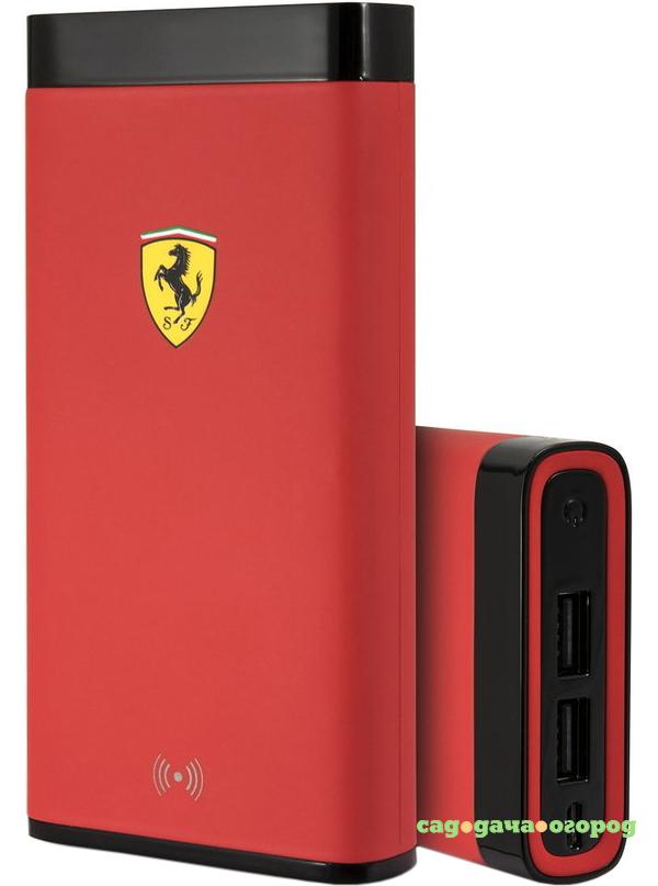 Фото Внешний аккумулятор Ferrari Rubber Wireless 10000 mAh Red