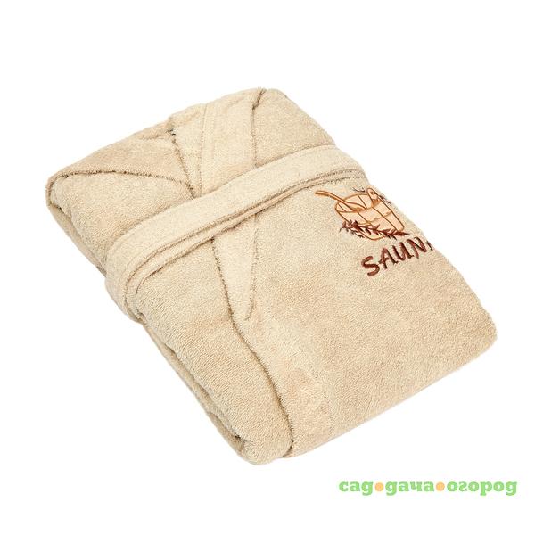 Фото Халат мужской Asil sauna brown xxxl махровый с капюшоном