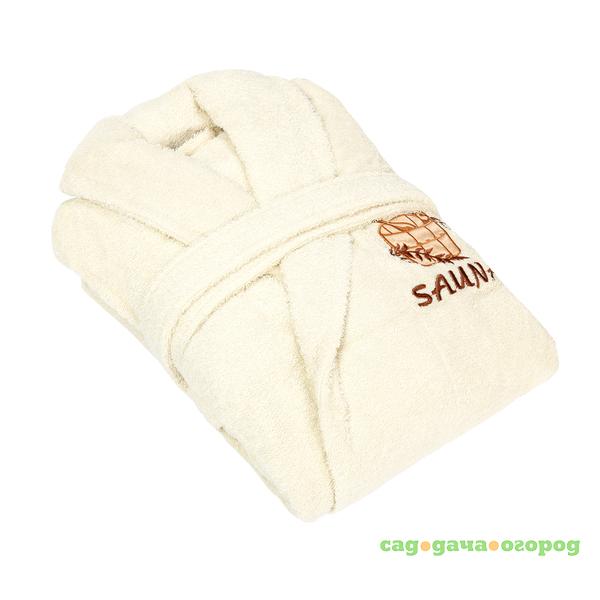 Фото Халат женский Asil sauna beige xxl махровый с воротником