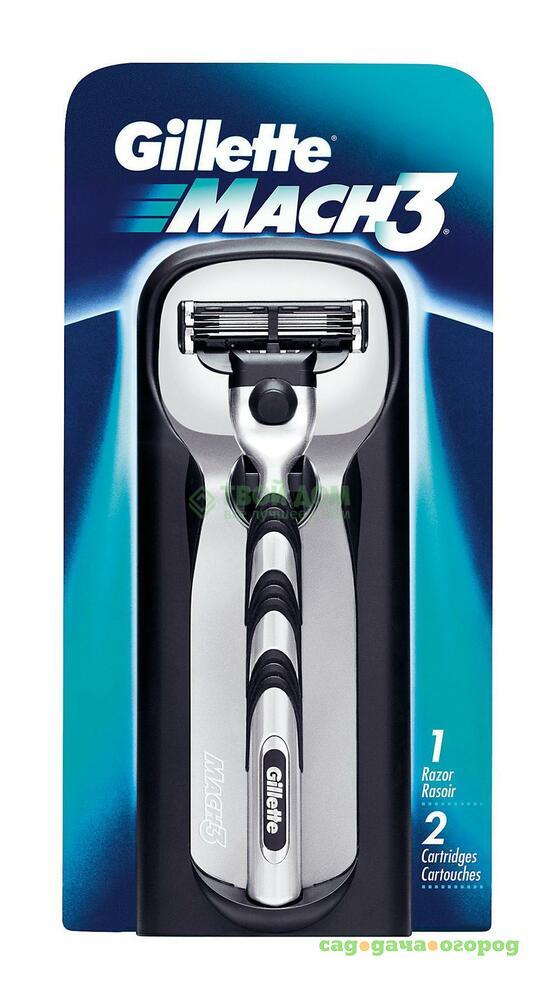 Фото Станок для бритья Gillette Mach3 + 2 кассеты